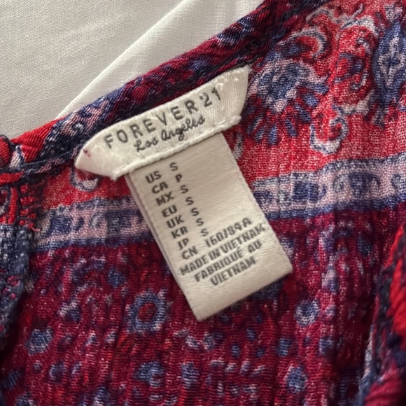 FOREVER21 PATTERNED MINI DRESS (Small) - Picture 3 of 3